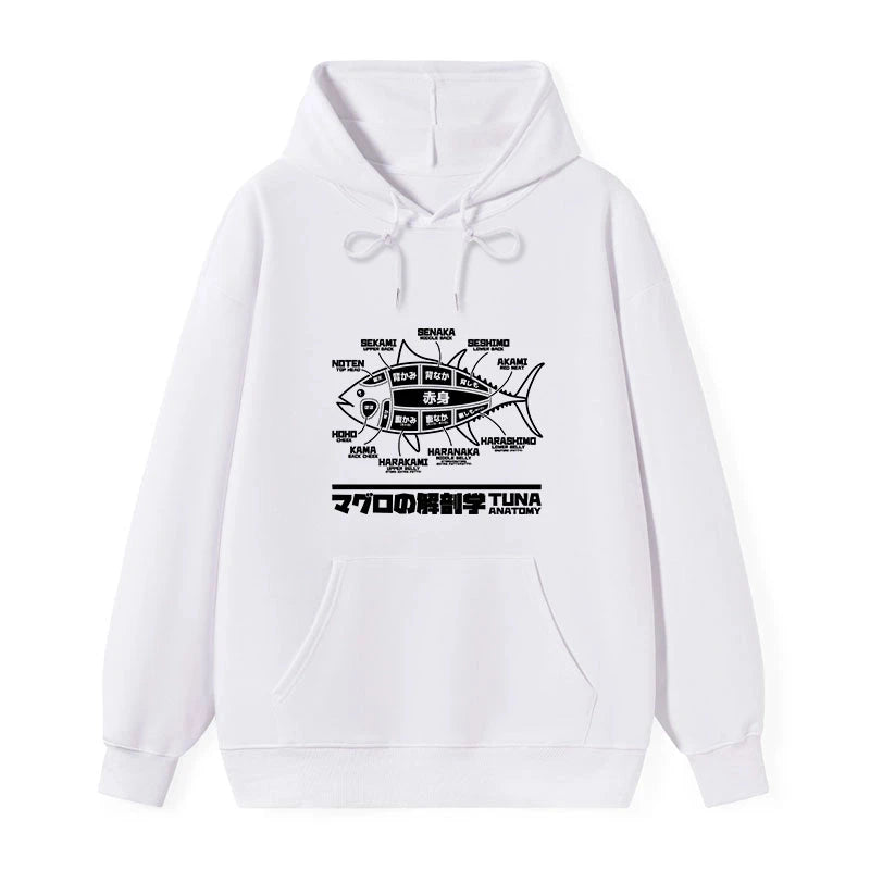 Tokyo-Tiger Tuna Dissection Map Japanese Classic Hoodie