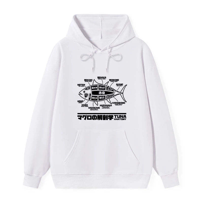 Tokyo-Tiger Tuna Dissection Map Japanese Classic Hoodie