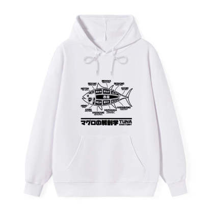 Tokyo-Tiger Tuna Dissection Map Japanese Classic Hoodie