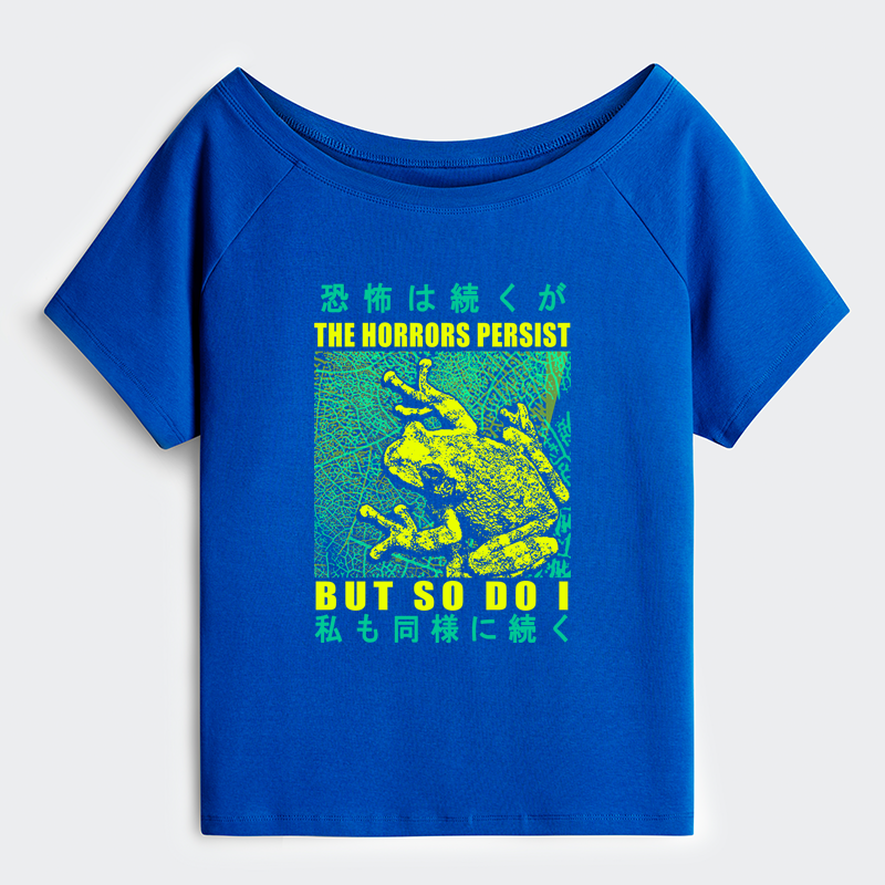Tokyo-Tiger The Horrors Persist Frog Off Shoulder T-Shirt