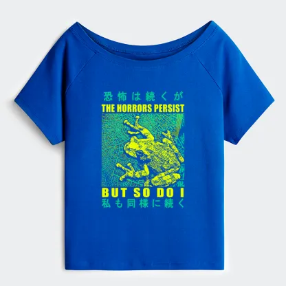 Tokyo-Tiger The Horrors Persist Frog Off Shoulder T-Shirt