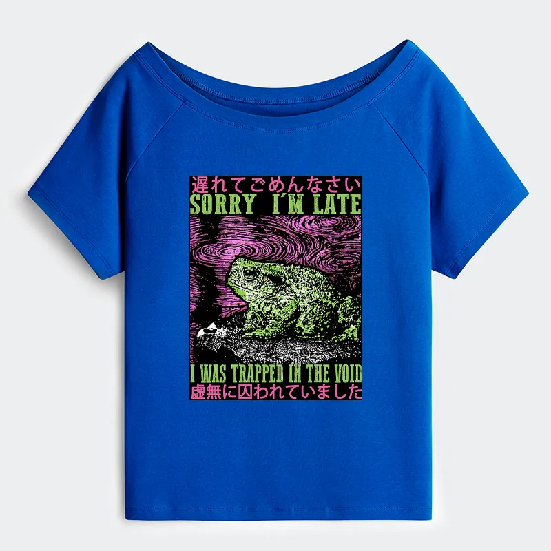 Tokyo-Tiger Frogs Trapped In The Void Off Shoulder T-Shirt