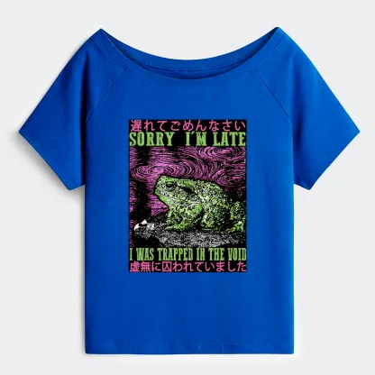 Tokyo-Tiger Frogs Trapped In The Void Off Shoulder T-Shirt
