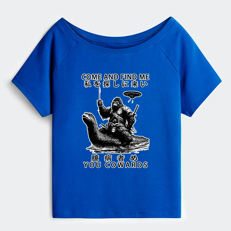 Tokyo-Tiger Can You Find Us Off Shoulder T-Shirt