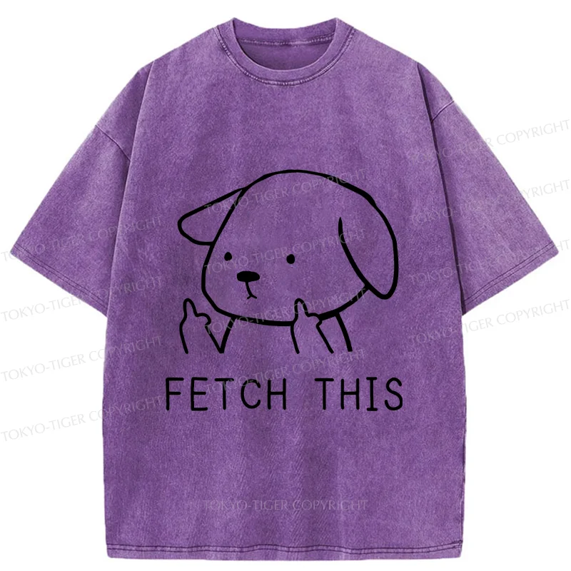 Tokyo-Tiger Fetch This Dog Washed T-Shirt