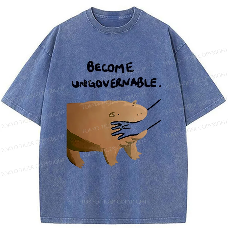 Tokyo-Tiger Moo Deng Bites Someone's Arm Washed T-Shirt