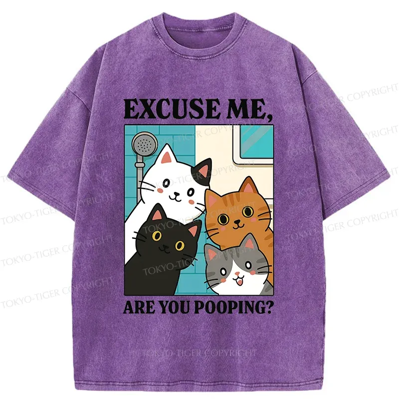 Tokyo-Tiger Cats Is Staring At You Washed T-Shirt