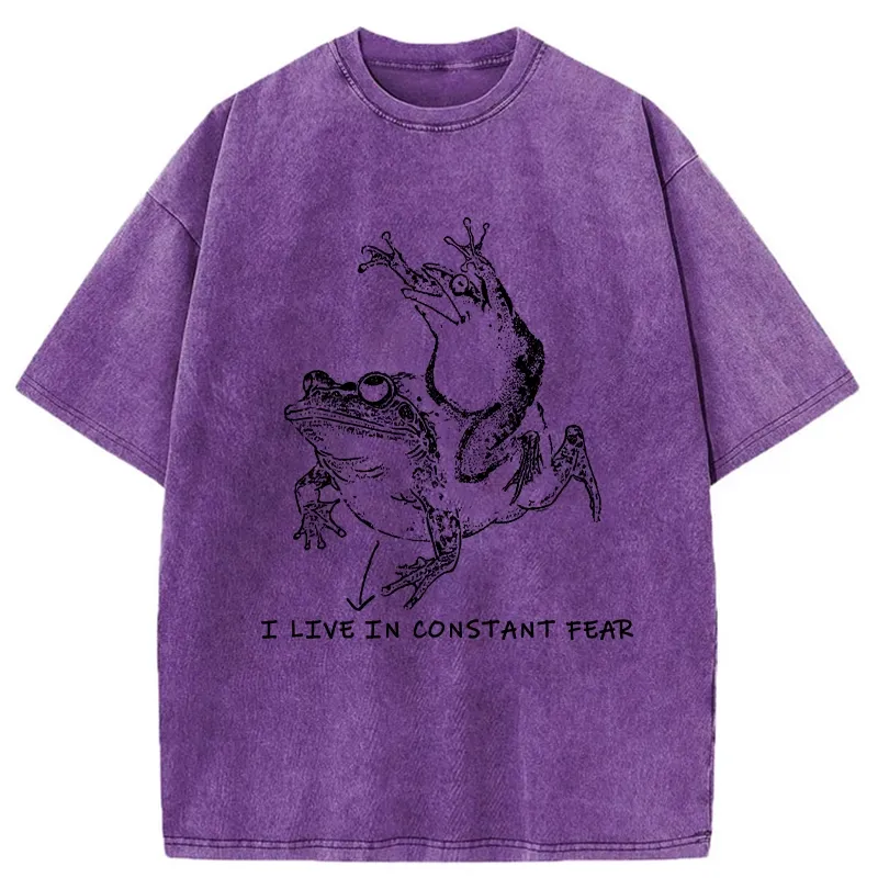 Tokyo-Tiger I Live In Constant Fear Washed T-Shirt