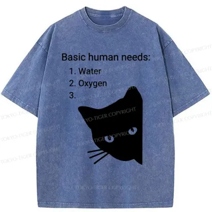 Tokyo-Tiger Basic Human Needs Washed T-Shirt