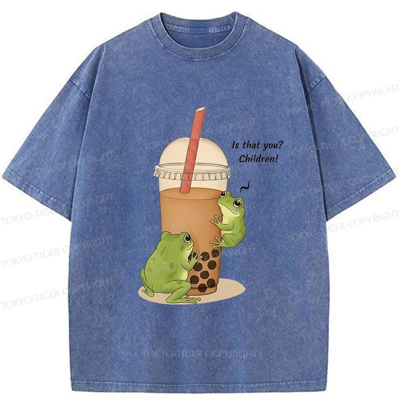 Tokyo-Tiger Frog Looking For Tadpoles Washed T-Shirt
