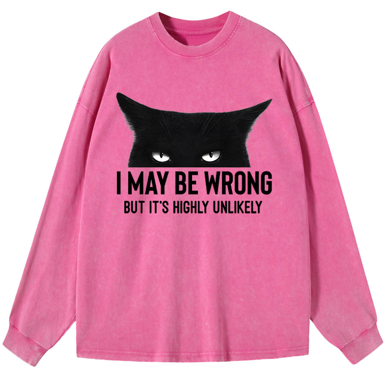Tokyo-Tiger Cat Can Do No Wrong Washed Long Sleeve T-Shirt