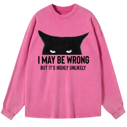 Tokyo-Tiger Cat Can Do No Wrong Washed Long Sleeve T-Shirt