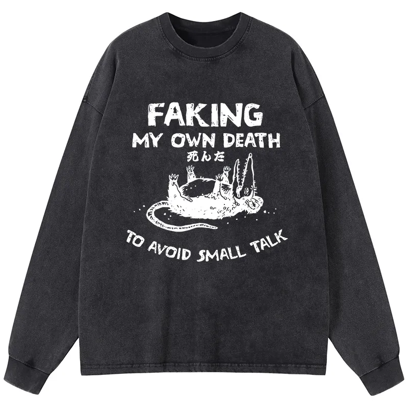 Tokyo-Tiger Avoid Conversation Washed Long Sleeve T-Shirt