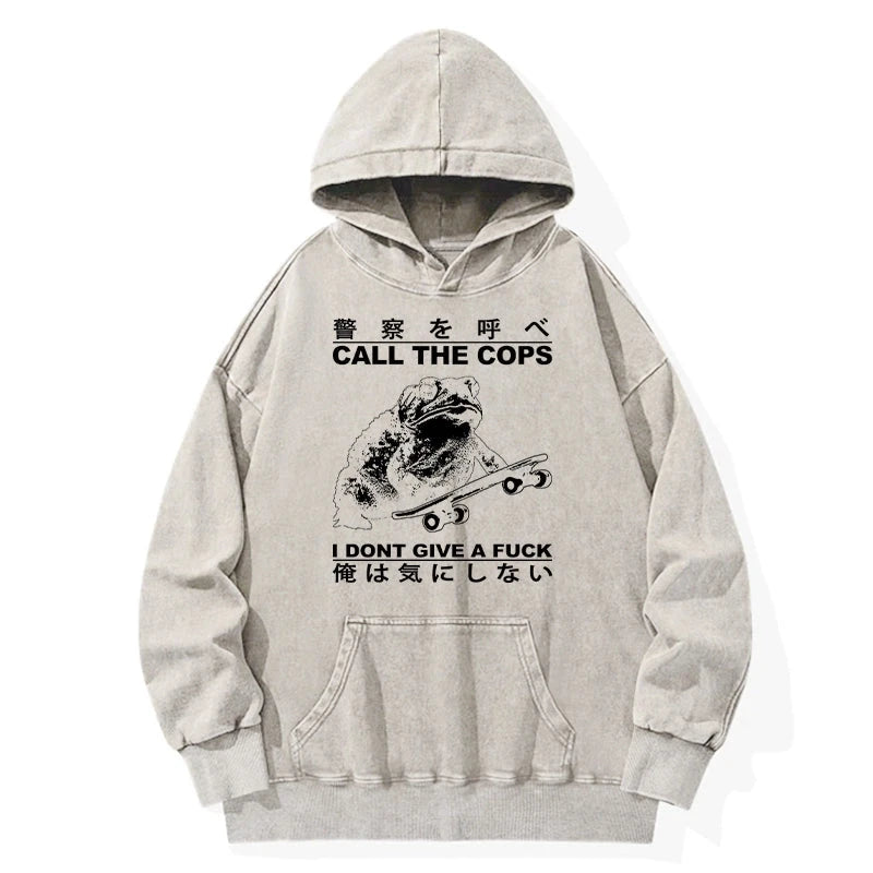 Tokyo-Tiger I Don't Care Washed Hoodie