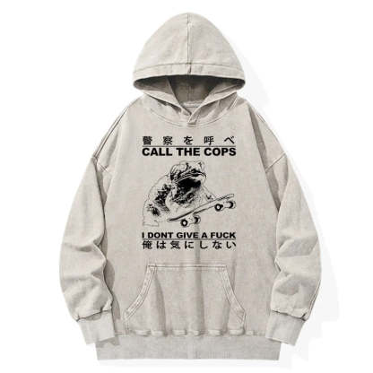 Tokyo-Tiger I Don't Care Washed Hoodie