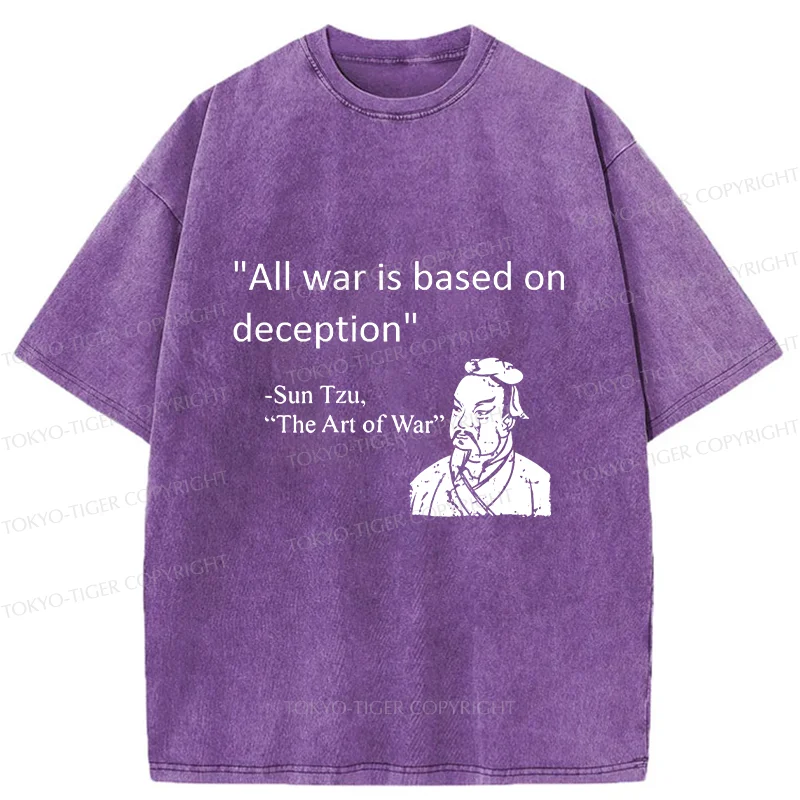 Tokyo-Tiger The Art Of War Meme Washed T-Shirt