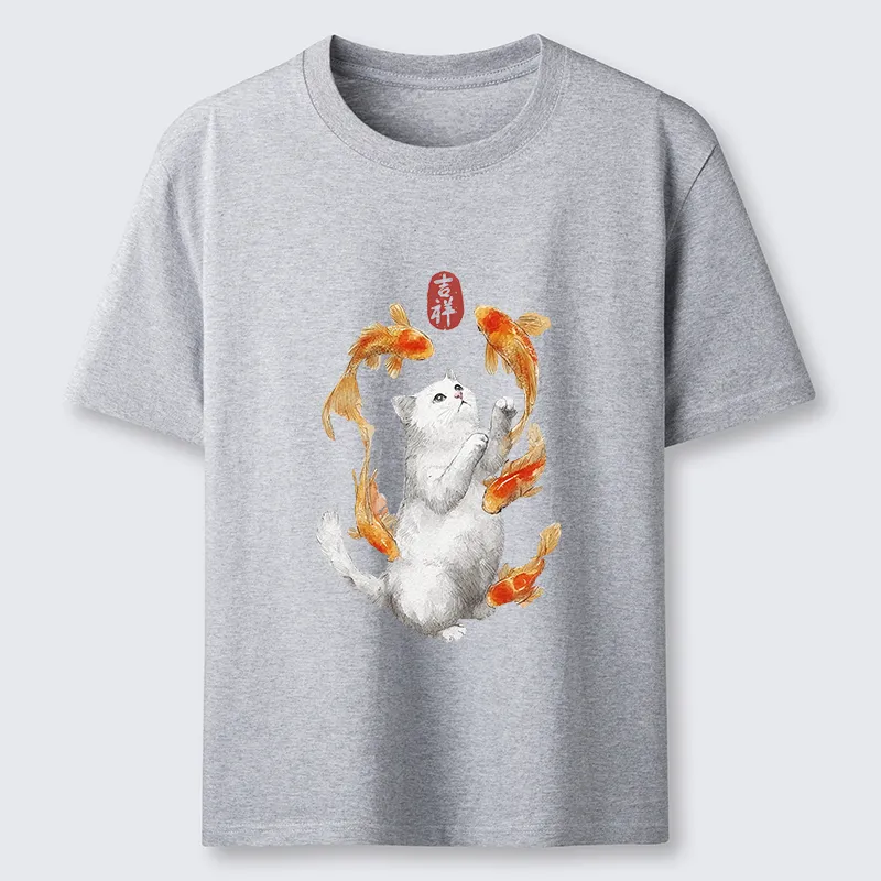Tokyo-Tiger Zen Cat And The Dancing Fish Classic T-Shirt