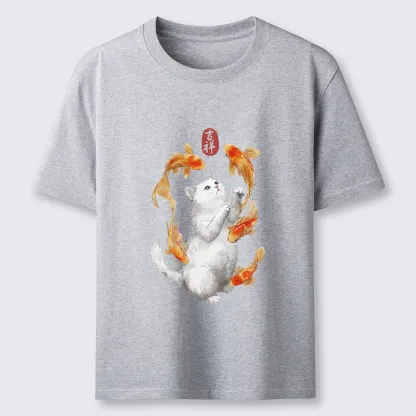 Tokyo-Tiger Zen Cat And The Dancing Fish Classic T-Shirt