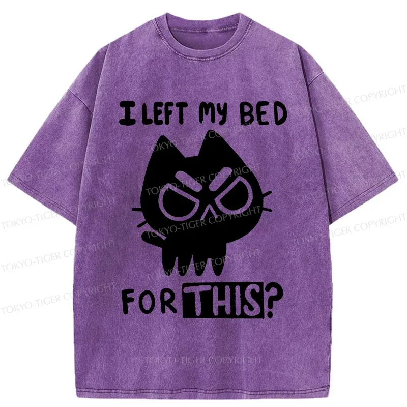 Tokyo-Tiger Dissatisfied Cat Meme Washed T-Shirt