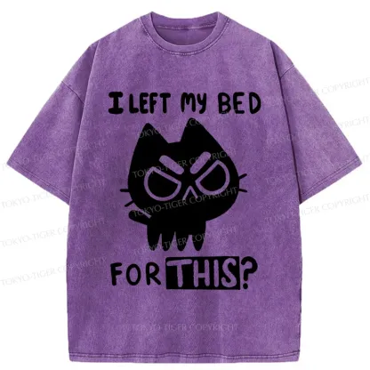 Tokyo-Tiger Dissatisfied Cat Meme Washed T-Shirt