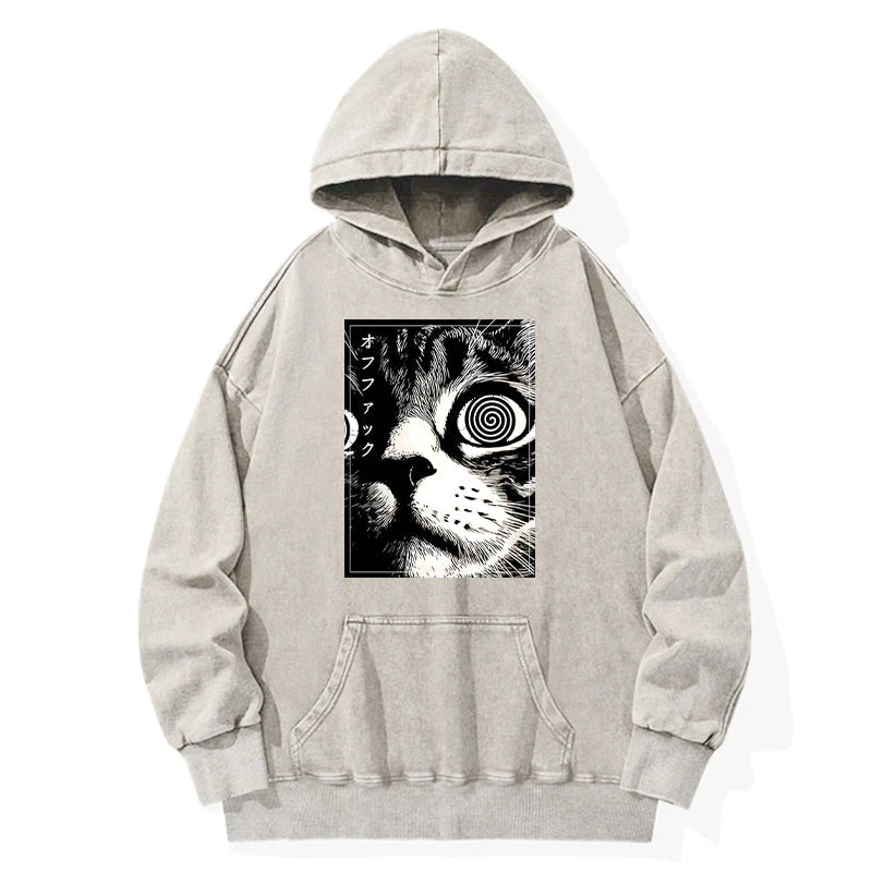 Tokyo-Tiger Scary Cat Japan Washed Hoodie