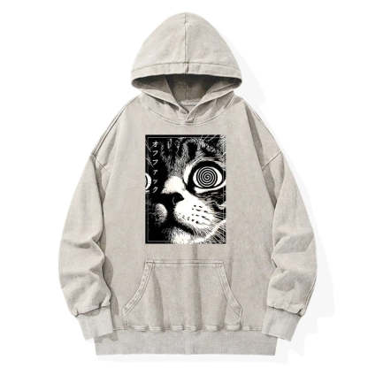 Tokyo-Tiger Scary Cat Japan Washed Hoodie