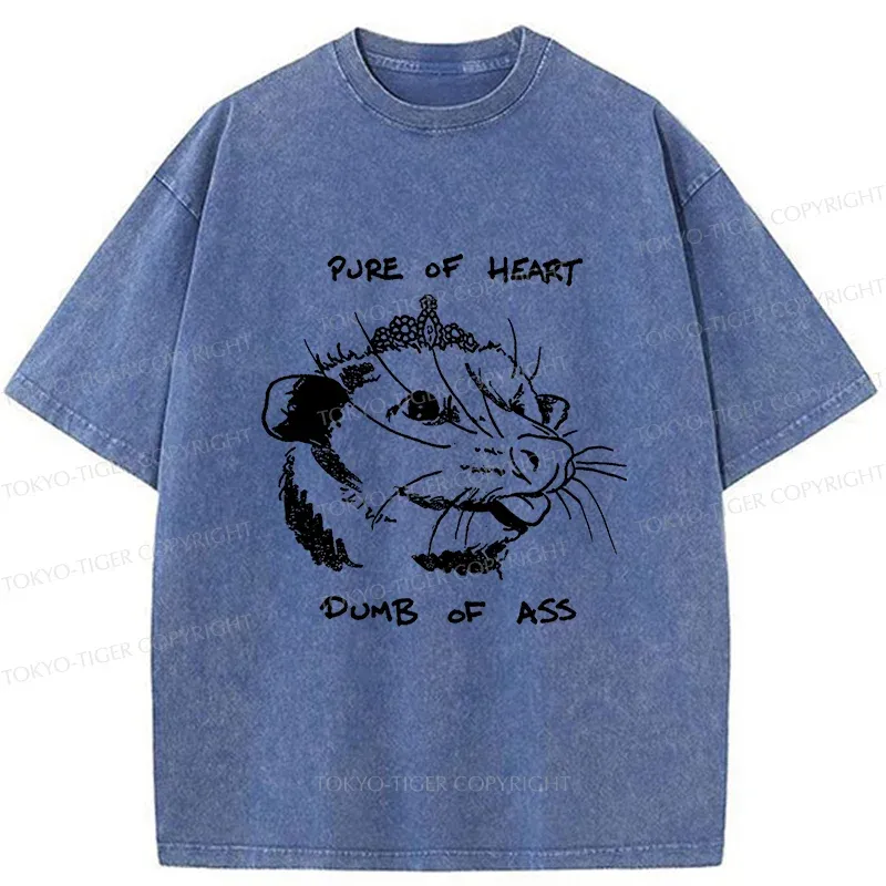 Tokyo-Tiger Contrasting Life Of The Possum Washed T-Shirt