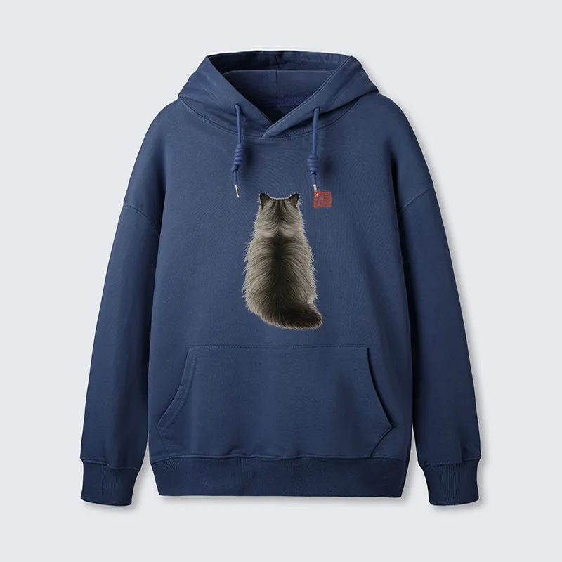 Tokyo-Tiger Cat's Back Ink Painting Classic Hoodie