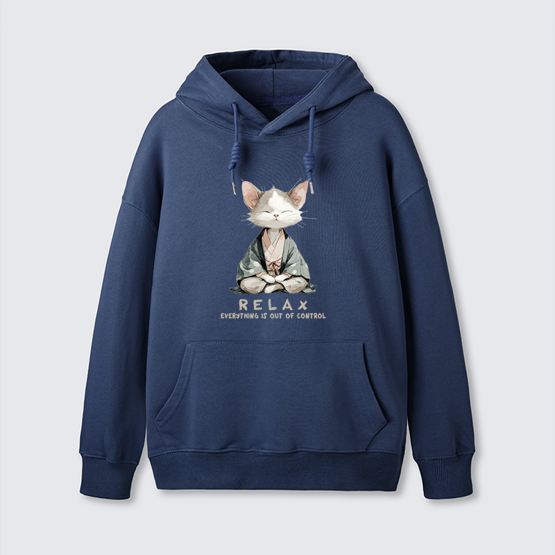 Tokyo-Tiger Zen Cat Relaxation Everything's Out Of Control Classic Hoodie