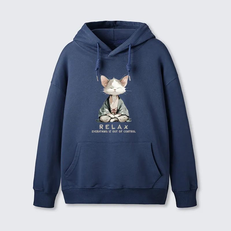 Tokyo-Tiger Zen Cat Relaxation Everything's Out Of Control Classic Hoodie