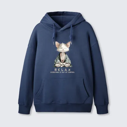 Tokyo-Tiger Zen Cat Relaxation Everything's Out Of Control Classic Hoodie