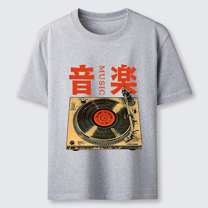 Tokyo-Tiger Retro Music Record Player Classic T-Shirt