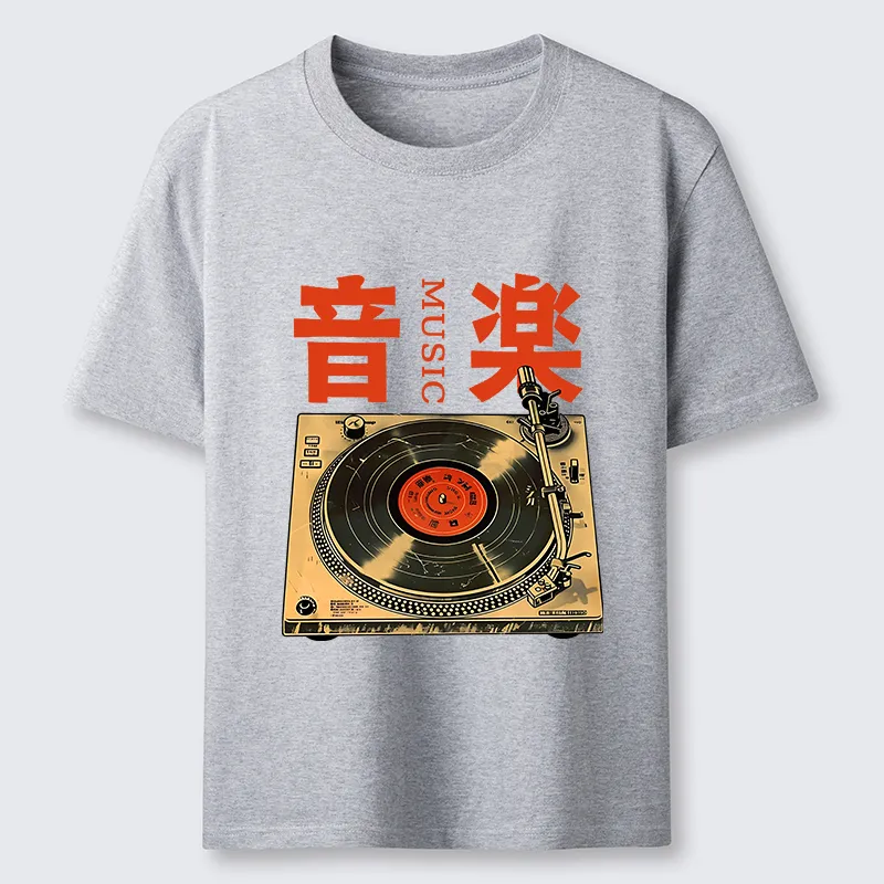 Tokyo-Tiger Retro Music Record Player Classic T-Shirt