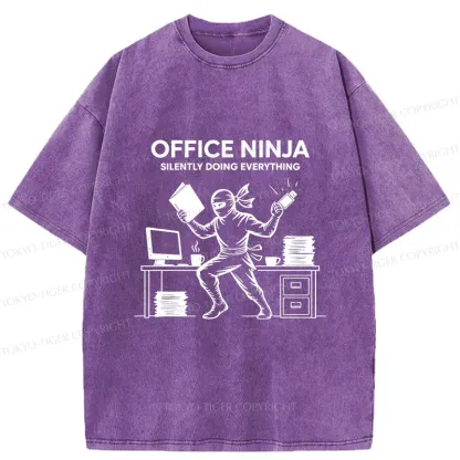Tokyo-Tiger Workplace Ninja Washed T-Shirt