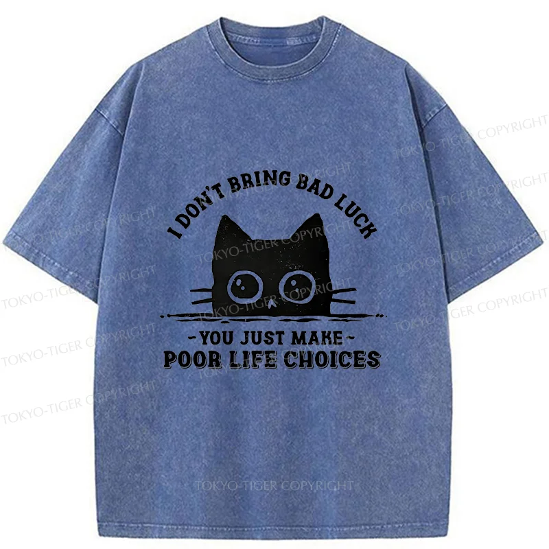 Tokyo-Tiger Black Cats Don't Bring Bad Luck Washed T-Shirt