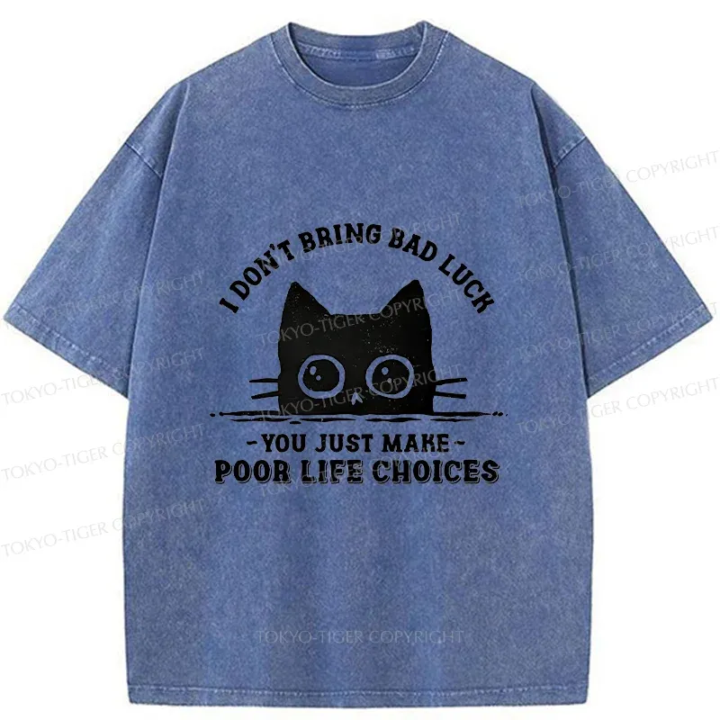 Tokyo-Tiger Black Cats Don't Bring Bad Luck Washed T-Shirt