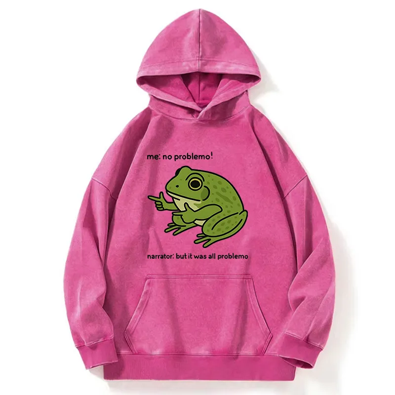 Tokyo-Tiger Stupid Frog Meme Washed Hoodie