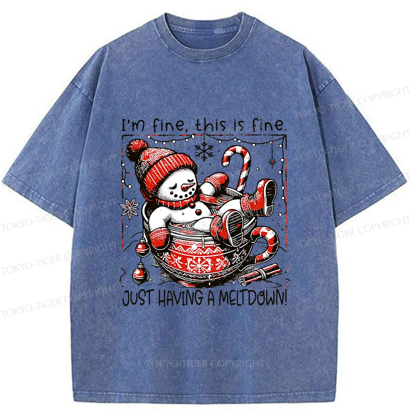 Tokyo-Tiger Christmas Disaster Washed T-Shirt