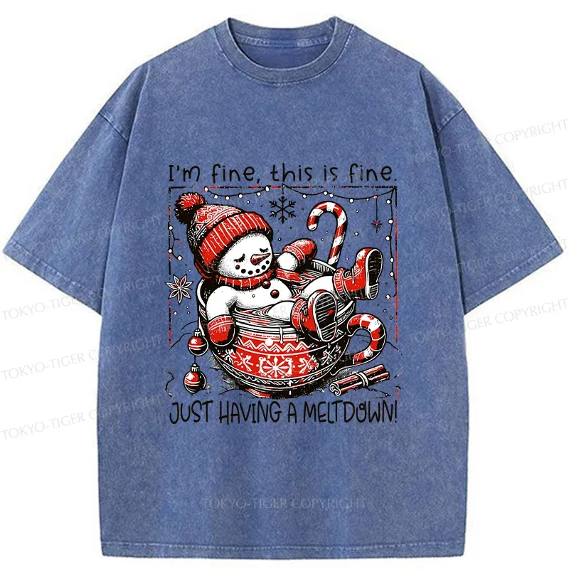 Tokyo-Tiger Christmas Disaster Washed T-Shirt Sale