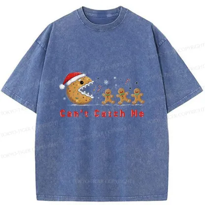 Tokyo-Tiger Eat The Gingerbread Man Washed T-Shirt