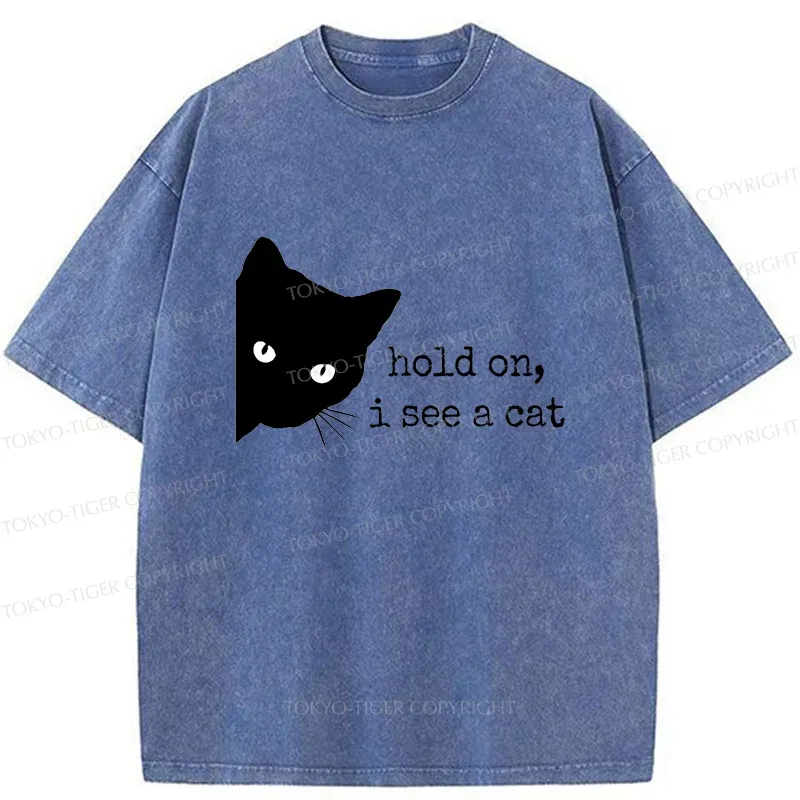 Tokyo-Tiger I Am Attracted To Cats Washed T-Shirt