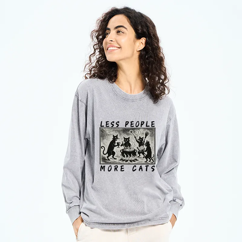 Tokyo-Tiger Cat Sacrifice Ceremony Washed Long Sleeve T-Shirt