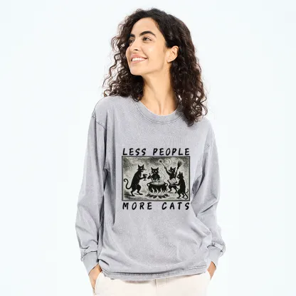 Tokyo-Tiger Cat Sacrifice Ceremony Washed Long Sleeve T-Shirt