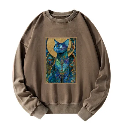 Tokyo-Tiger The Cat’s Plan To Rule Them All Washed Sweatshirt