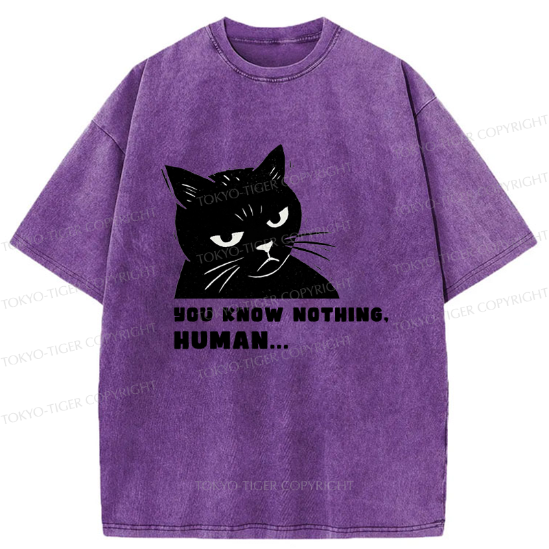 Tokyo-Tiger Cat:You Know Nothing,Human Washed T-Shirt