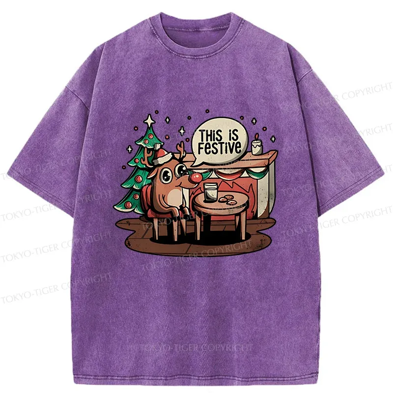 Tokyo-Tiger Rudolph Christmas Eve Washed T-Shirt Sale