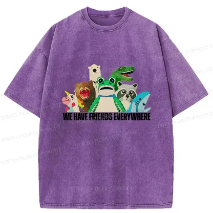 Tokyo-Tiger Frog Doll Costume Washed T-Shirt
