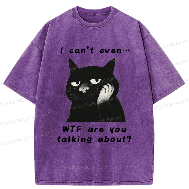 Tokyo-Tiger The Speechless Cat Washed T-Shirt