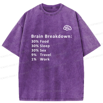 Tokyo-Tiger Brain Breakdown Washed T-Shirt