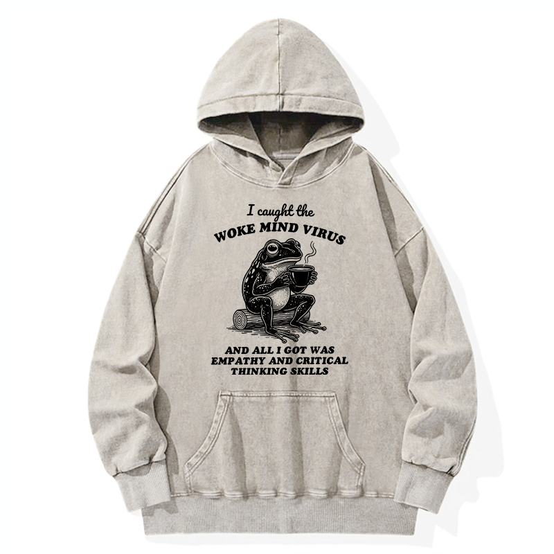 Tokyo-Tiger Awakened Thinking Virus Frog Washed Hoodie